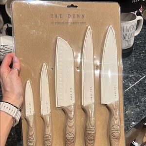 Rae Dunn Cream Cutlery Set - 10 Piece
